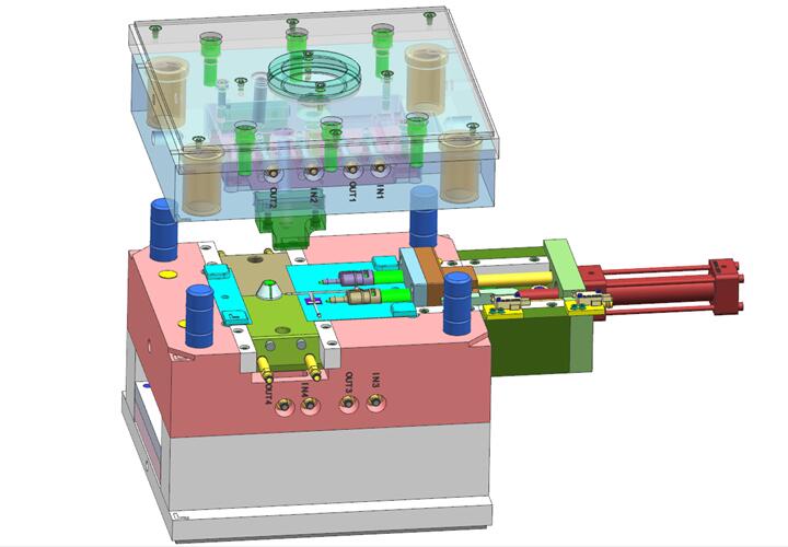 Injection Mold with Hydraulic Cylinders01