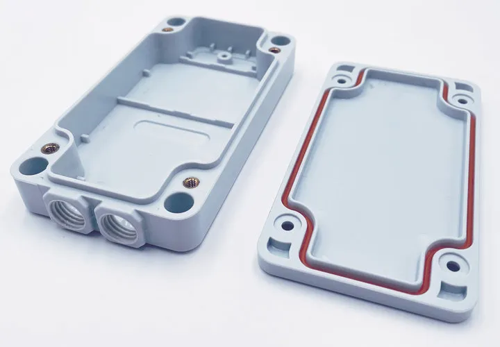injection molded enclosures mounted on wall