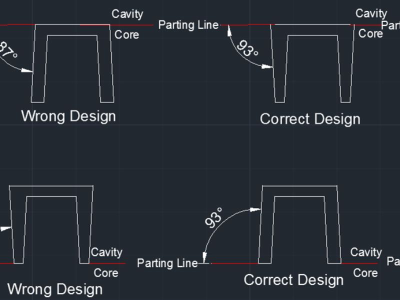 injection molding parting line